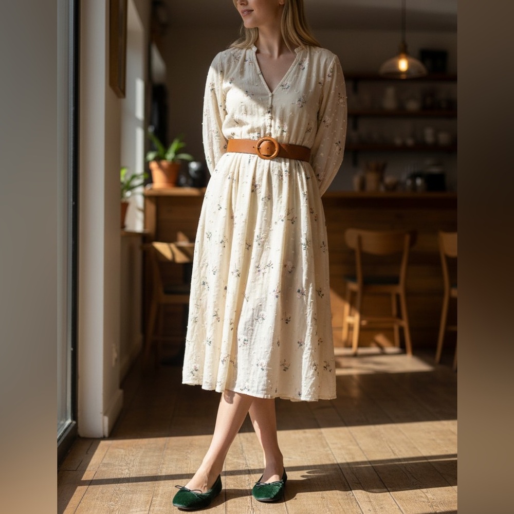 Prosperine Chic Velvet Green Ballet Flats S/36